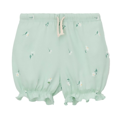 Шорты для девочки Crockid КР 400683 пастельно зеленый милые цветочки к543 1